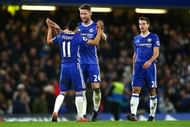 LONDON, ENGLAND - DECEMBER 26:  Pedro of Chelsea celebrates with Gary Cahill of Chelsea after scoring his second and his sides third goal during the Premier League match between Chelsea and AFC Bournemouth at Stamford Bridge on December 26, 2016 in London, England.  (Photo by Jordan Mansfield/Getty Images)